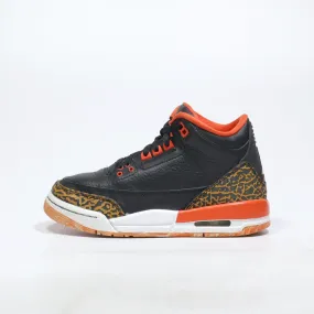 Air Jordan Air Jordan 3 Retro Gs 'Kumquat Sneakers Leather Black Color For Kids