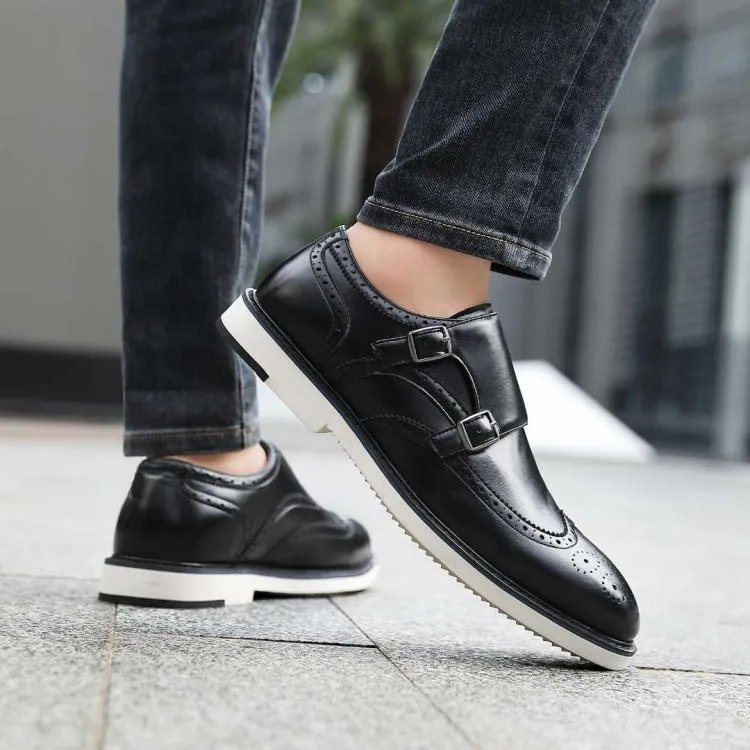 Amali Dario Noir Monk Strap Shoes Men's Black Vegan