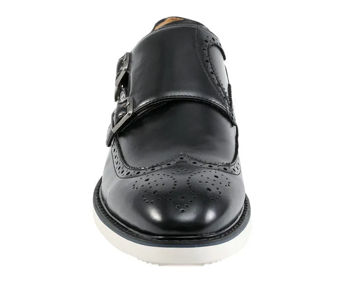 Amali Dario Noir Monk Strap Shoes Men's Black Vegan
