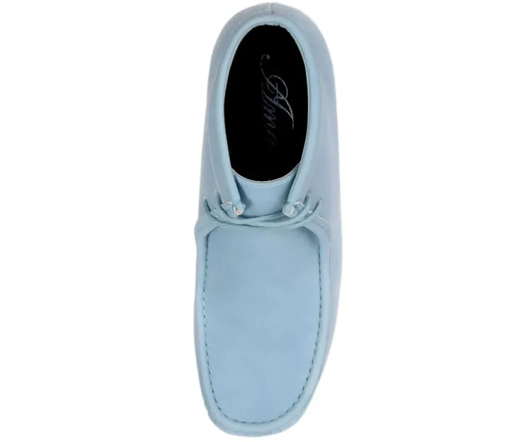 Amali Jason2 High Top Men’s Sky Blue Vegan Suede Sneakers