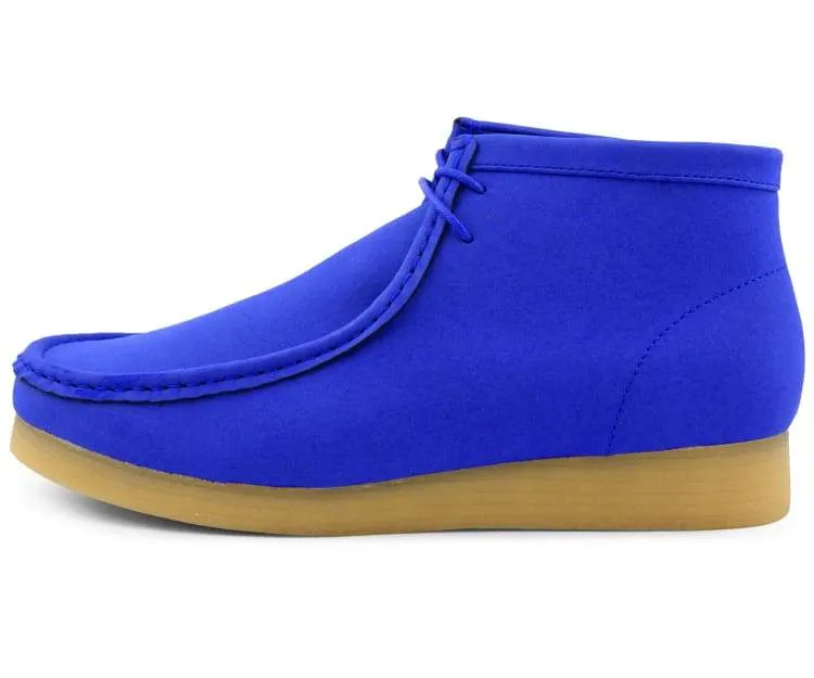 Amali Royal Blue Suede High Top Men’s Sneakers