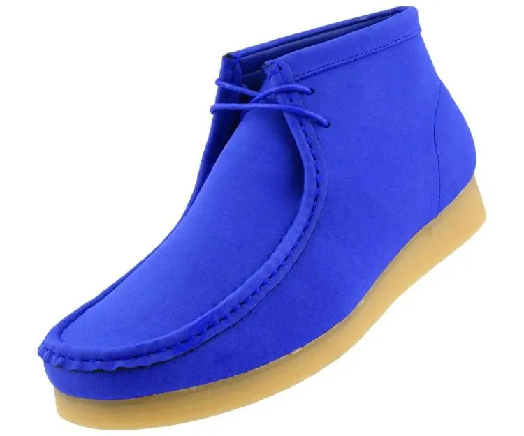 Amali Royal Blue Suede High Top Men’s Sneakers