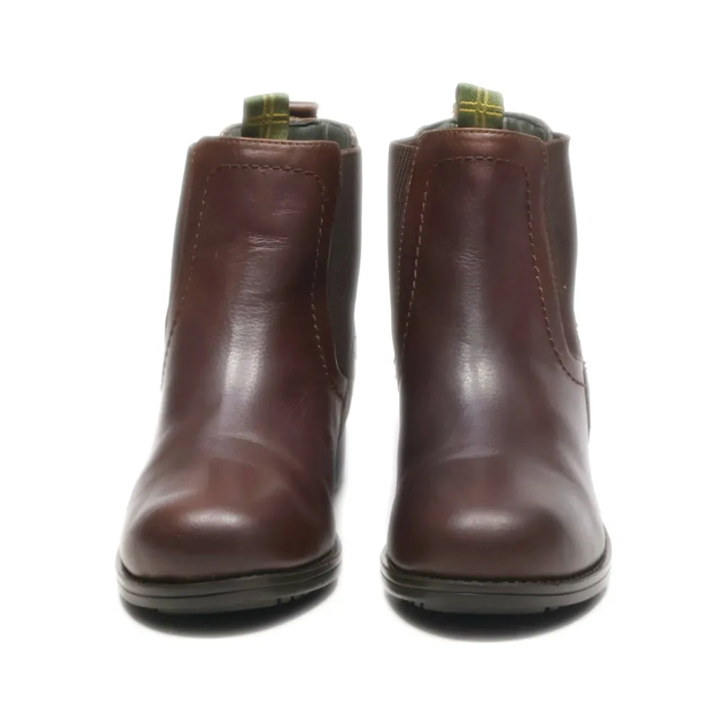Barbour Ankle Boots Leather Brown Colour For Women