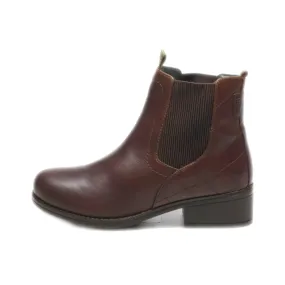 Barbour Ankle Boots Leather Brown Colour For Women