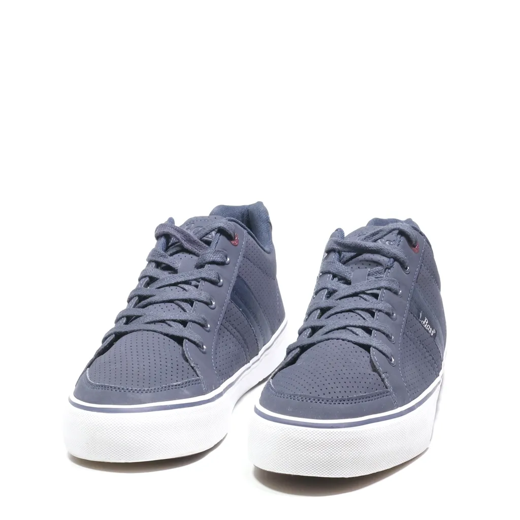 Bass Low-Top Sneakers Leather Blue Color For Men