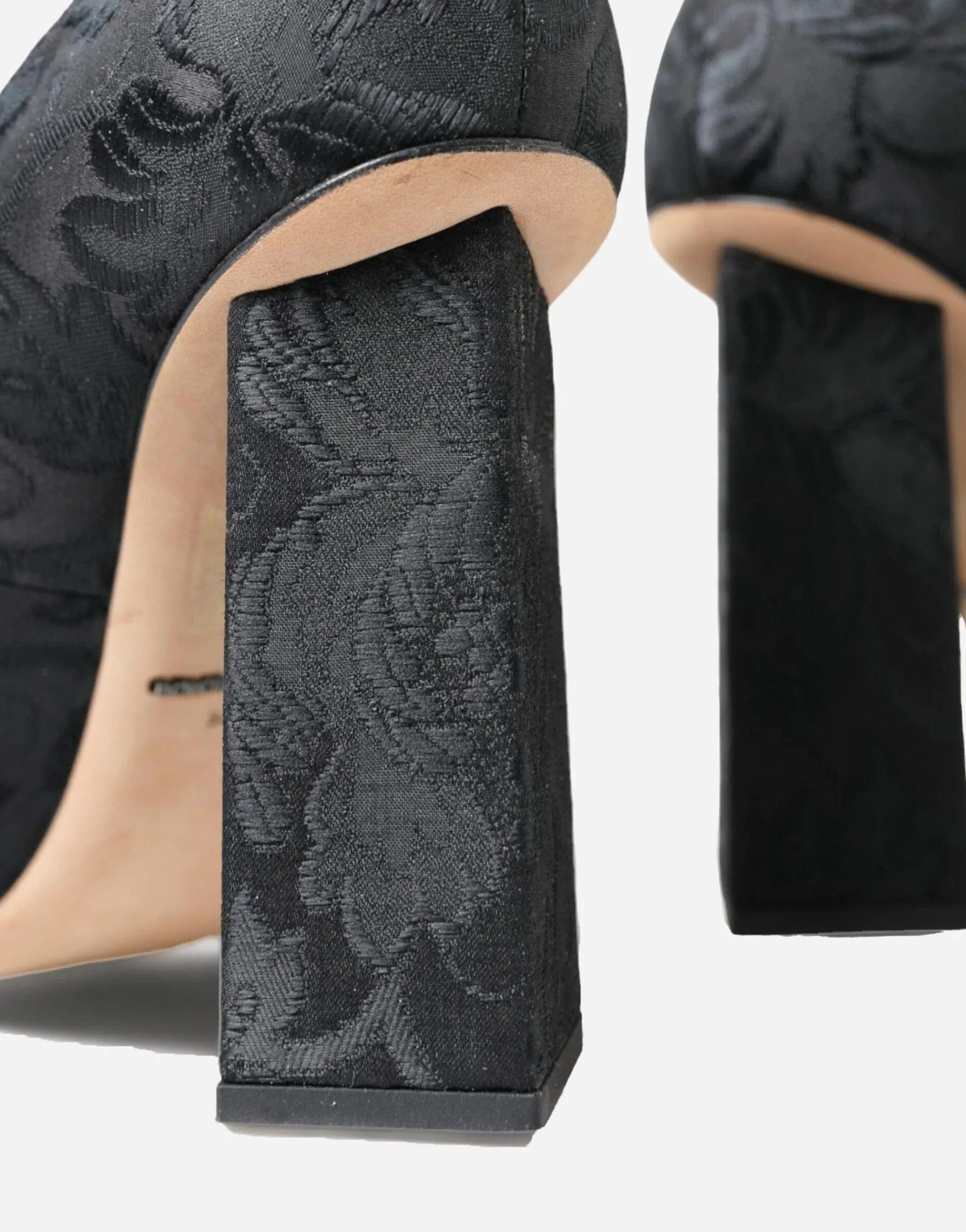 Brocade Crystal Buckle Mary Janes