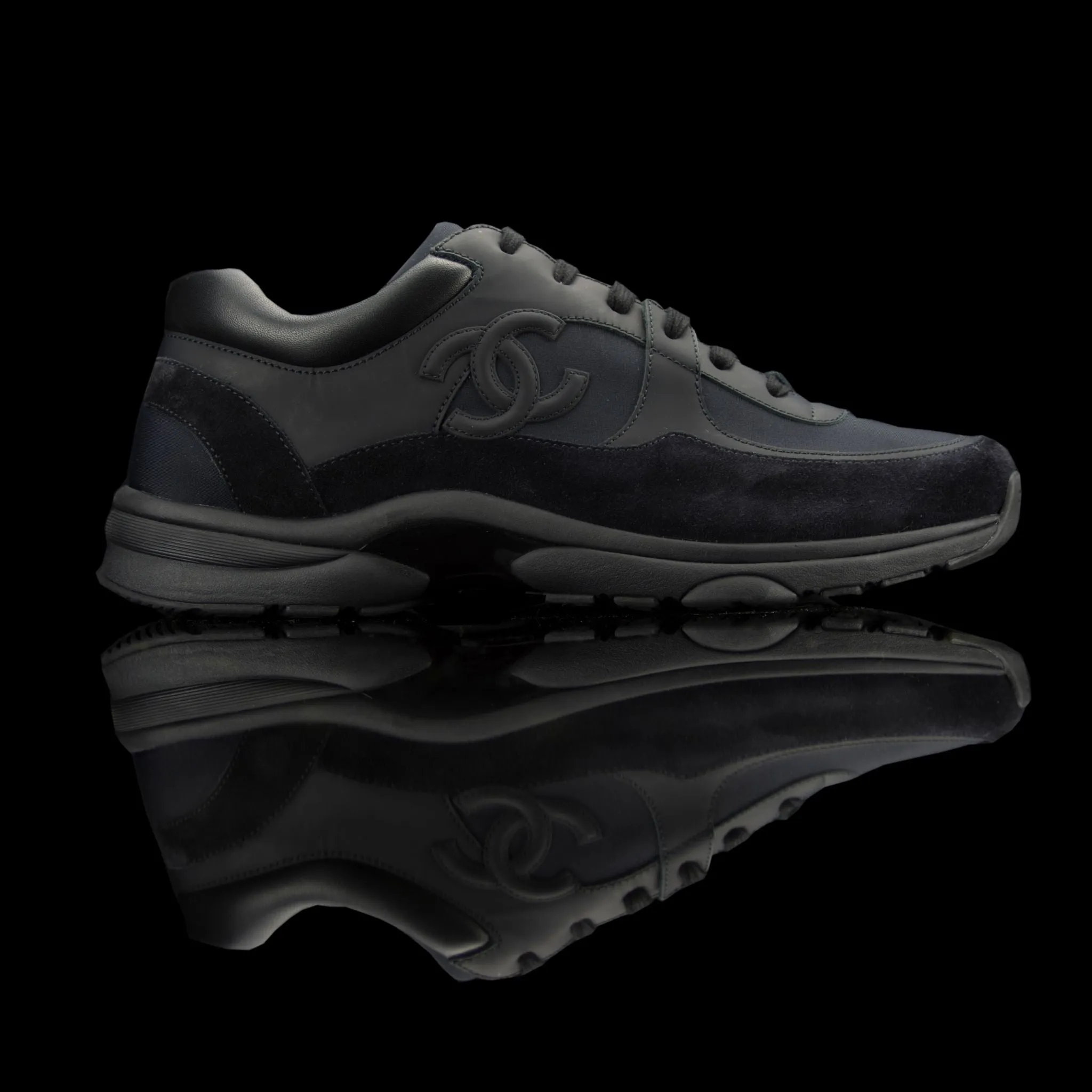 CC Sneakers Nylon Leather Suede