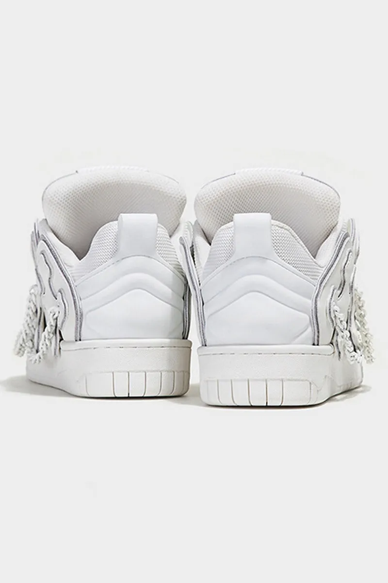 Cross Chain White Sneakers