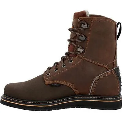 Georgia Men's Amp Lt Power 8" Wedge Slip Resist Work Boot -Brown- GB00520