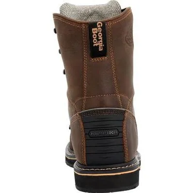 Georgia Men's Amp Lt Power 8" Wedge Slip Resist Work Boot -Brown- GB00520