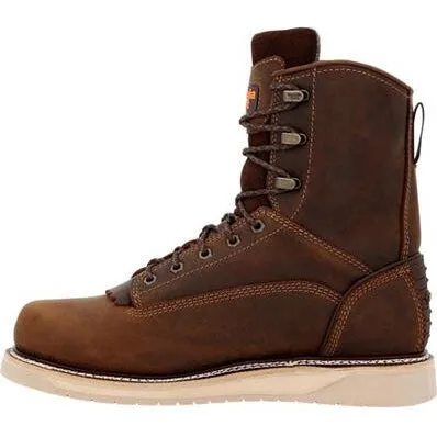 Georgia Men's Amp Lt Wedge 8" Soft Toe Waterproof Work Boot -Brown- GB00593