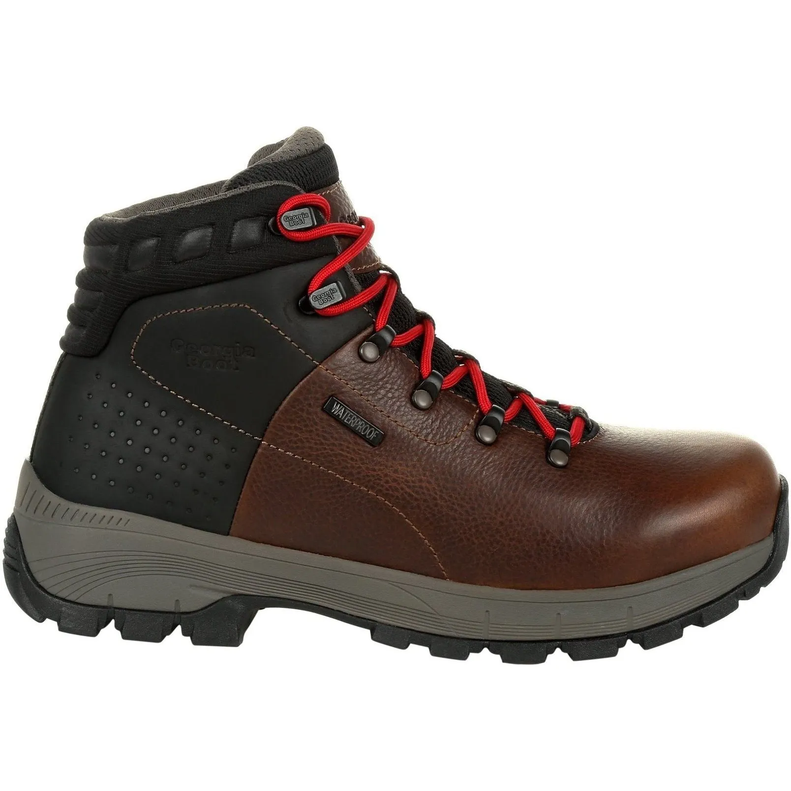 Georgia Men's Eagle Trail 6" Alloy Toe Waterproof Hiker Work Boot - Brown - GB00397