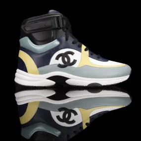 High Top Sneakers Velcro CC Leather Patent 2019