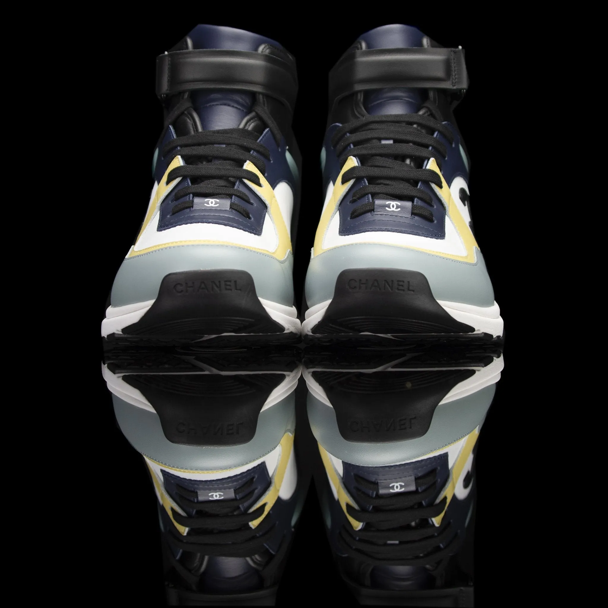 High Top Sneakers Velcro CC Leather Patent 2019
