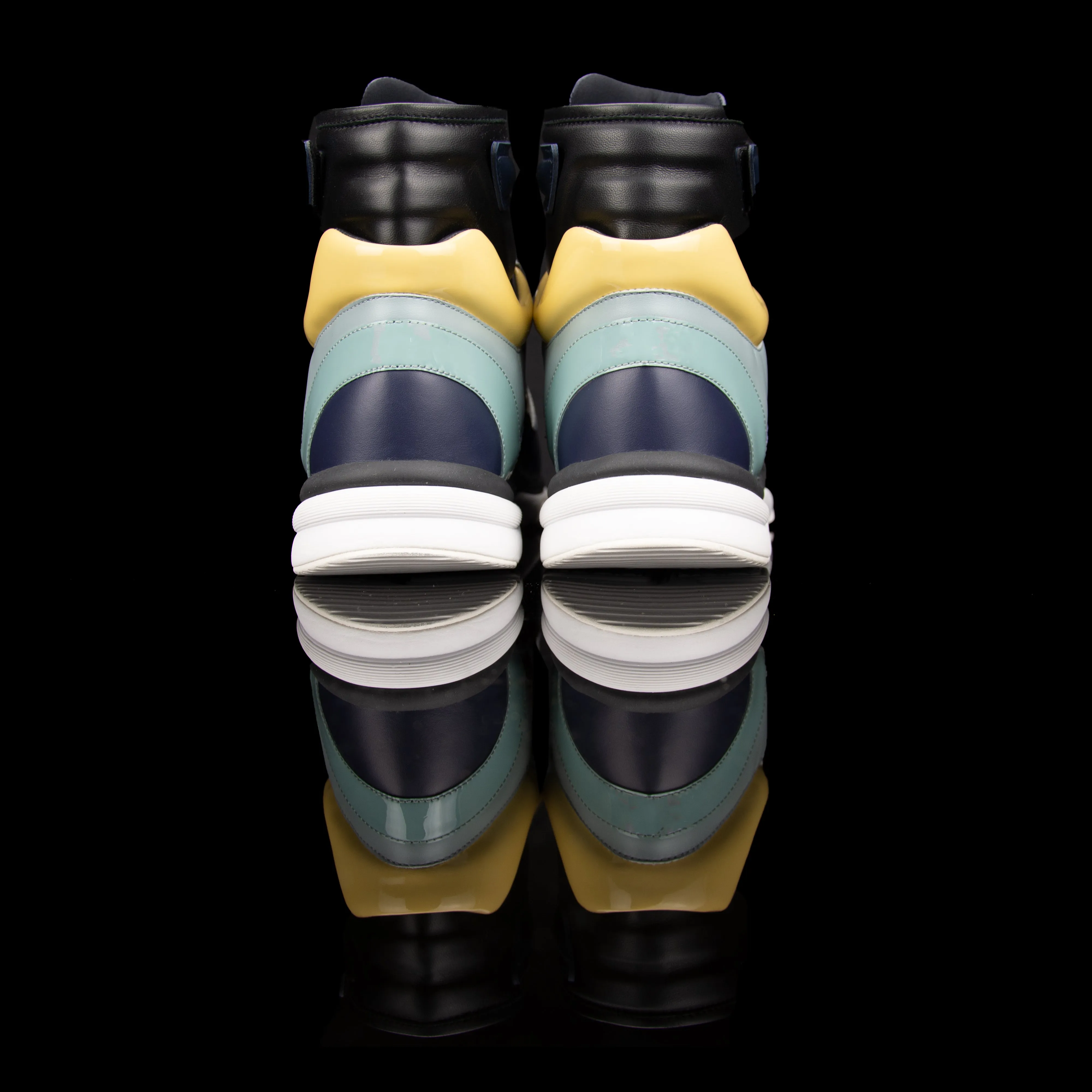 High Top Sneakers Velcro CC Leather Patent
