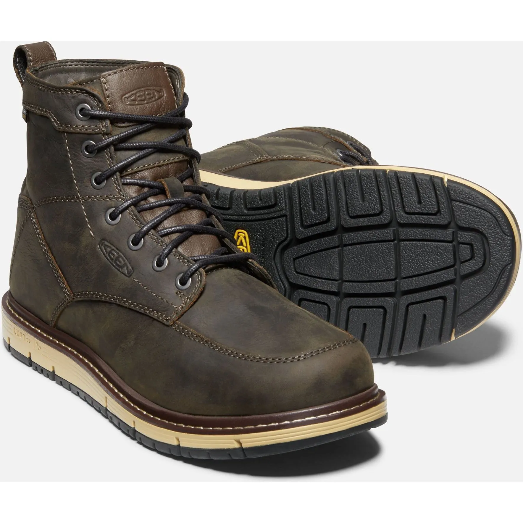 Keen Utility Men's San Jose 6" Soft Toe WP Work Boot - Brown - 1023203