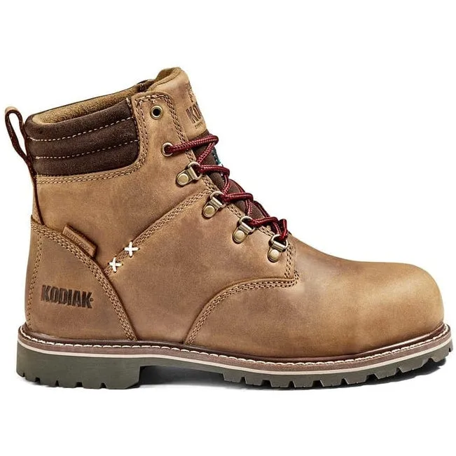 Kodiak Women's Bralorne 6" CT Waterproof Safety Work Boot -Brown- K4TEBN