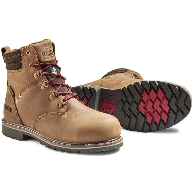 Kodiak Women's Bralorne 6" CT Waterproof Safety Work Boot -Brown- K4TEBN