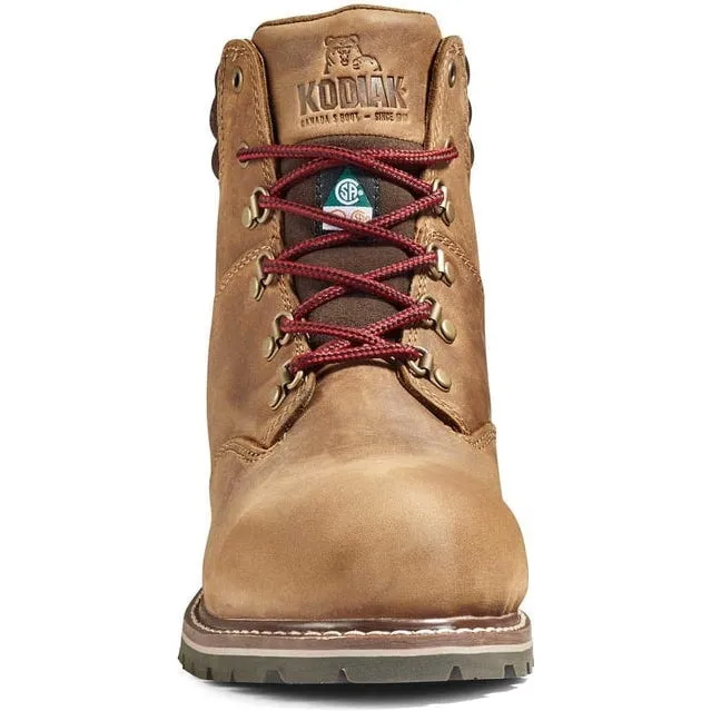 Kodiak Women's Bralorne 6" CT Waterproof Safety Work Boot -Brown- K4TEBN