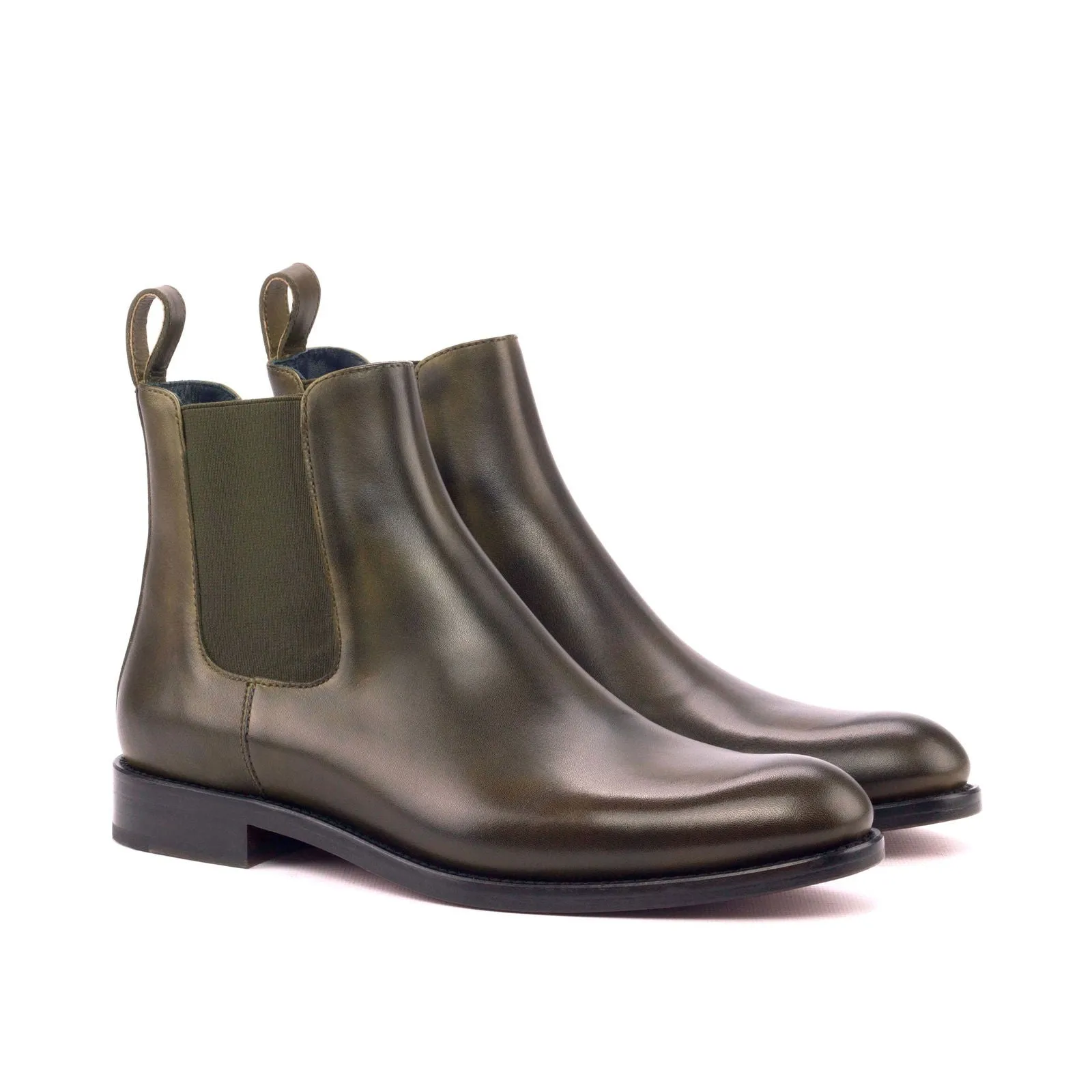 Ladies' Chelsea Boot-Painted Calf, Green-Wholesale