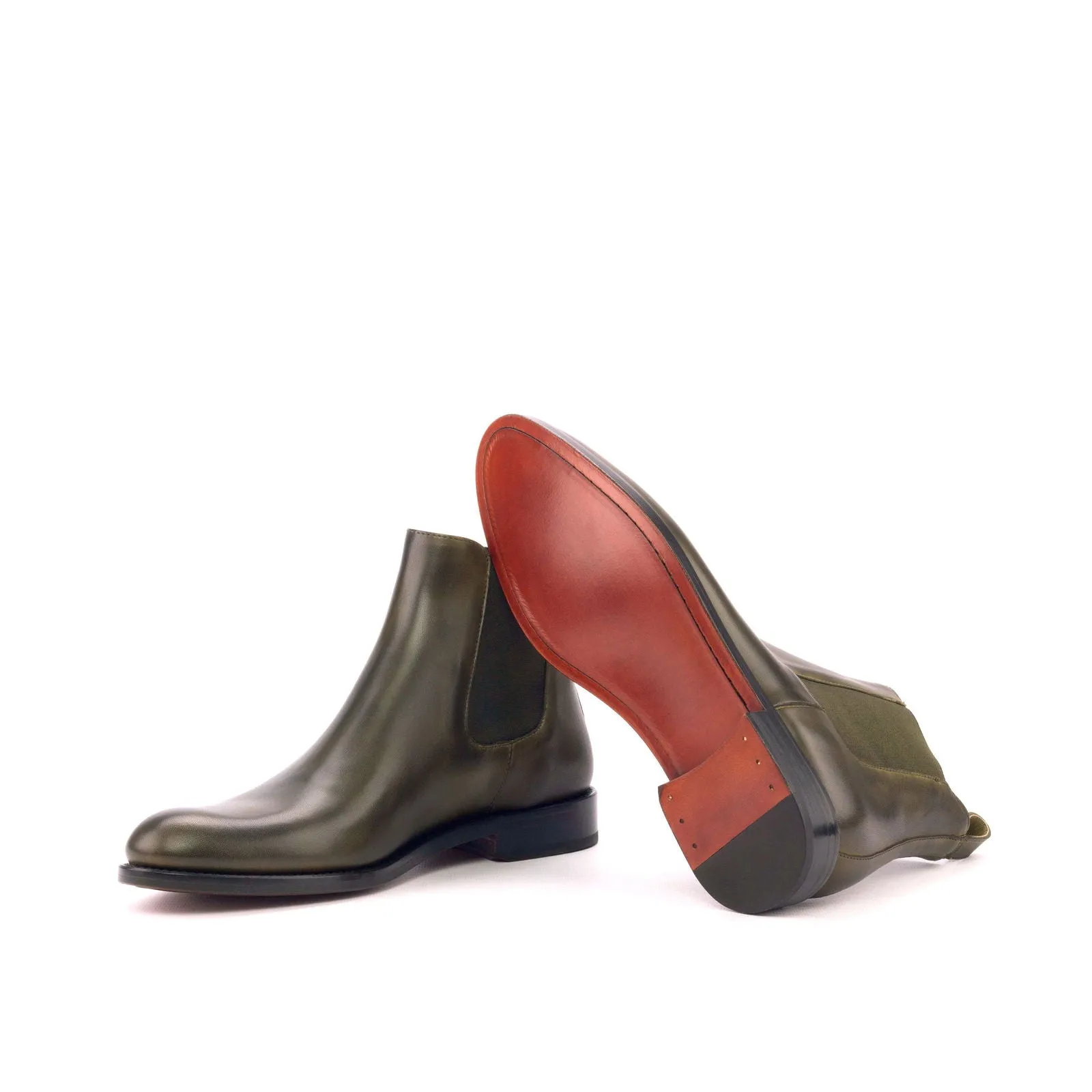 Ladies' Chelsea Boot-Painted Calf, Green-Wholesale