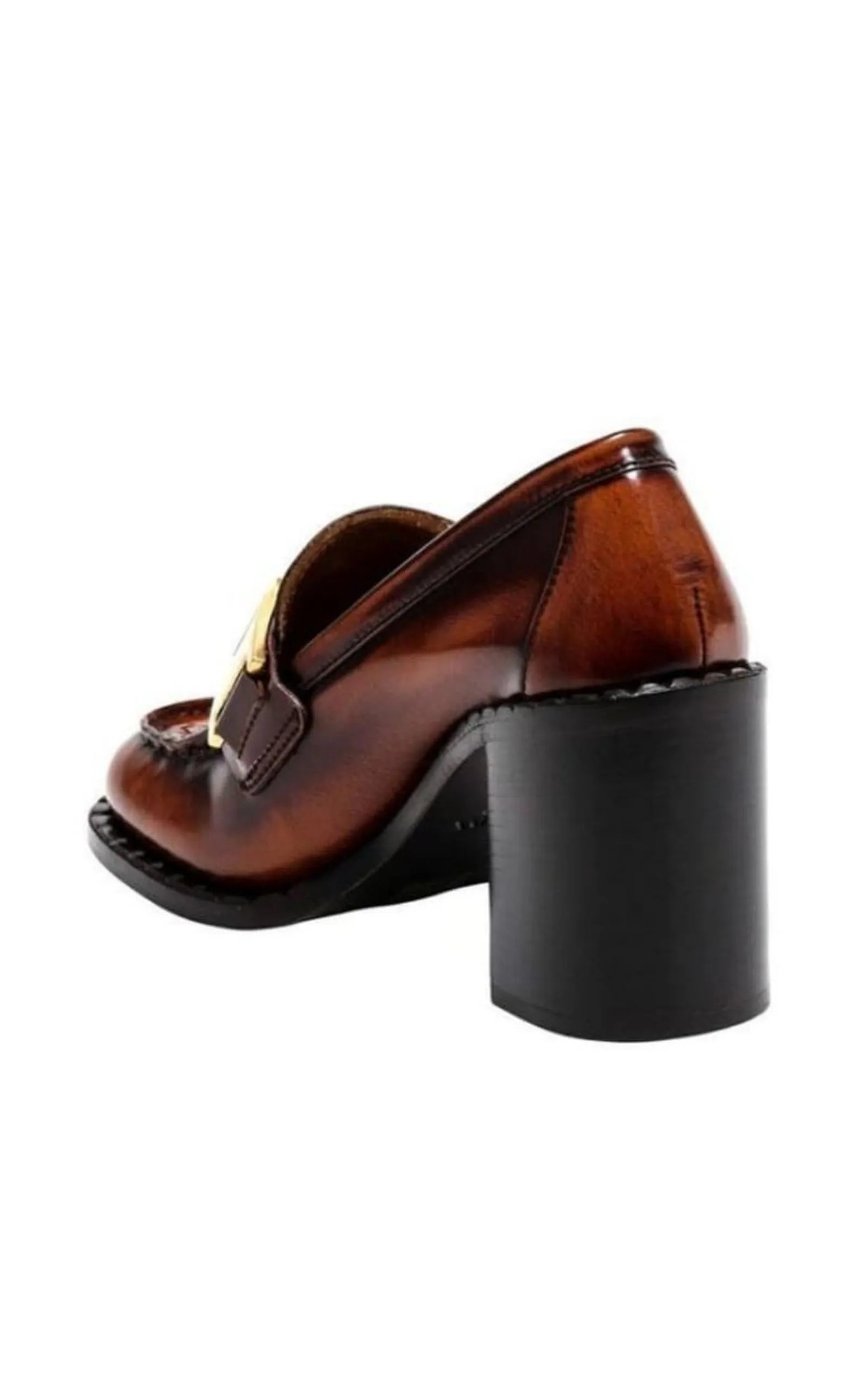 Leather Loafer Pumps