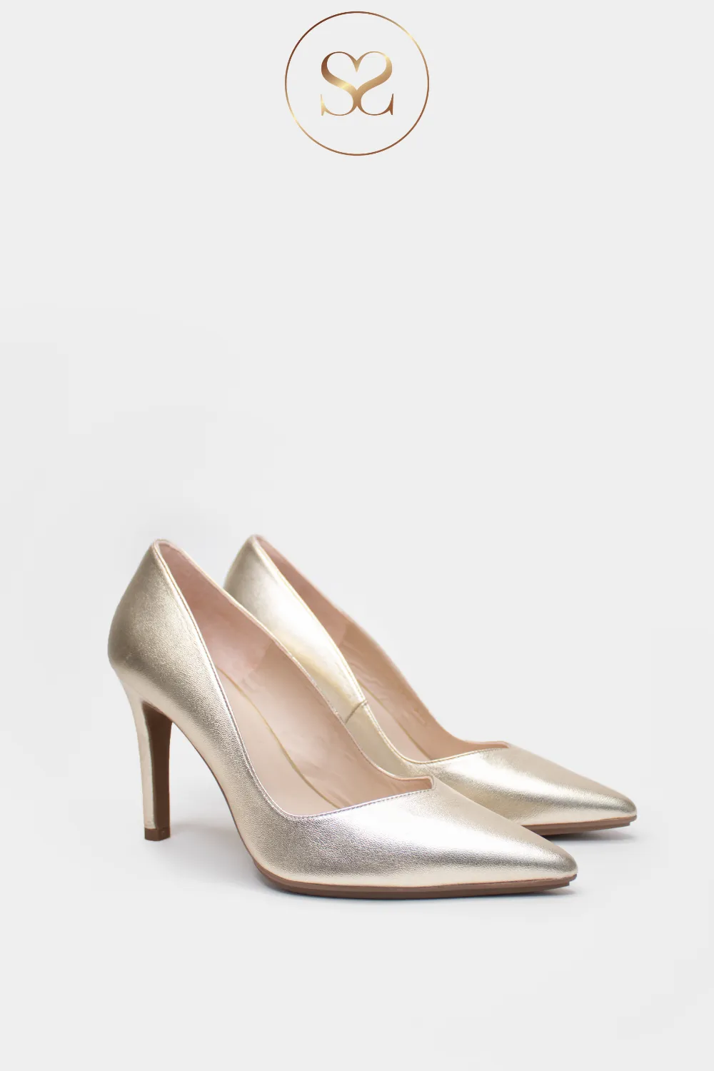 LODI RABOT GOLD LEATHER - HIGH HEEL COURT SHOES