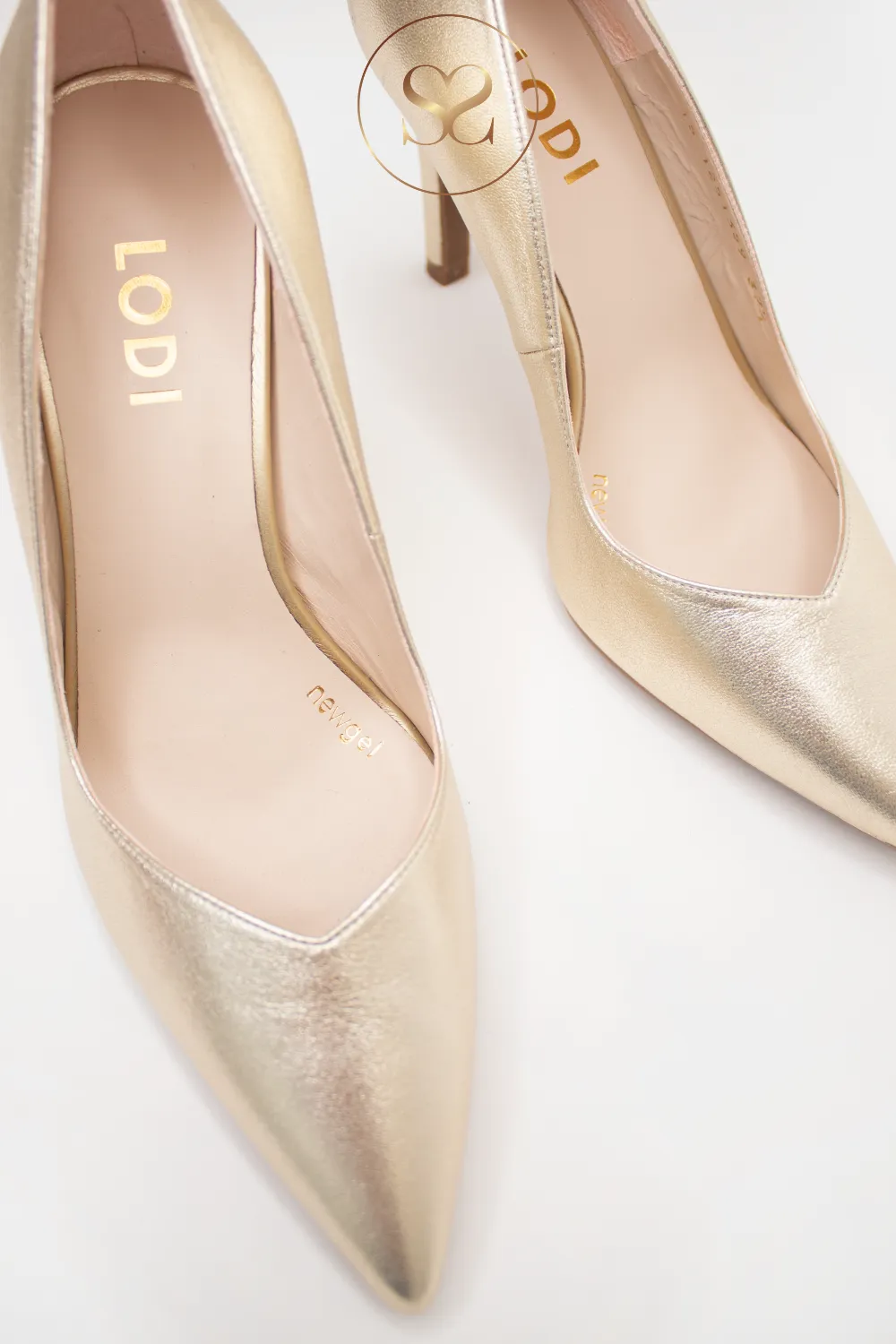 LODI RABOT GOLD LEATHER - HIGH HEEL COURT SHOES