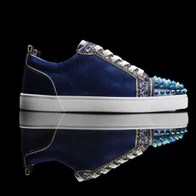 Louis Junior Orlato Flat Spikes Suede Velours GG