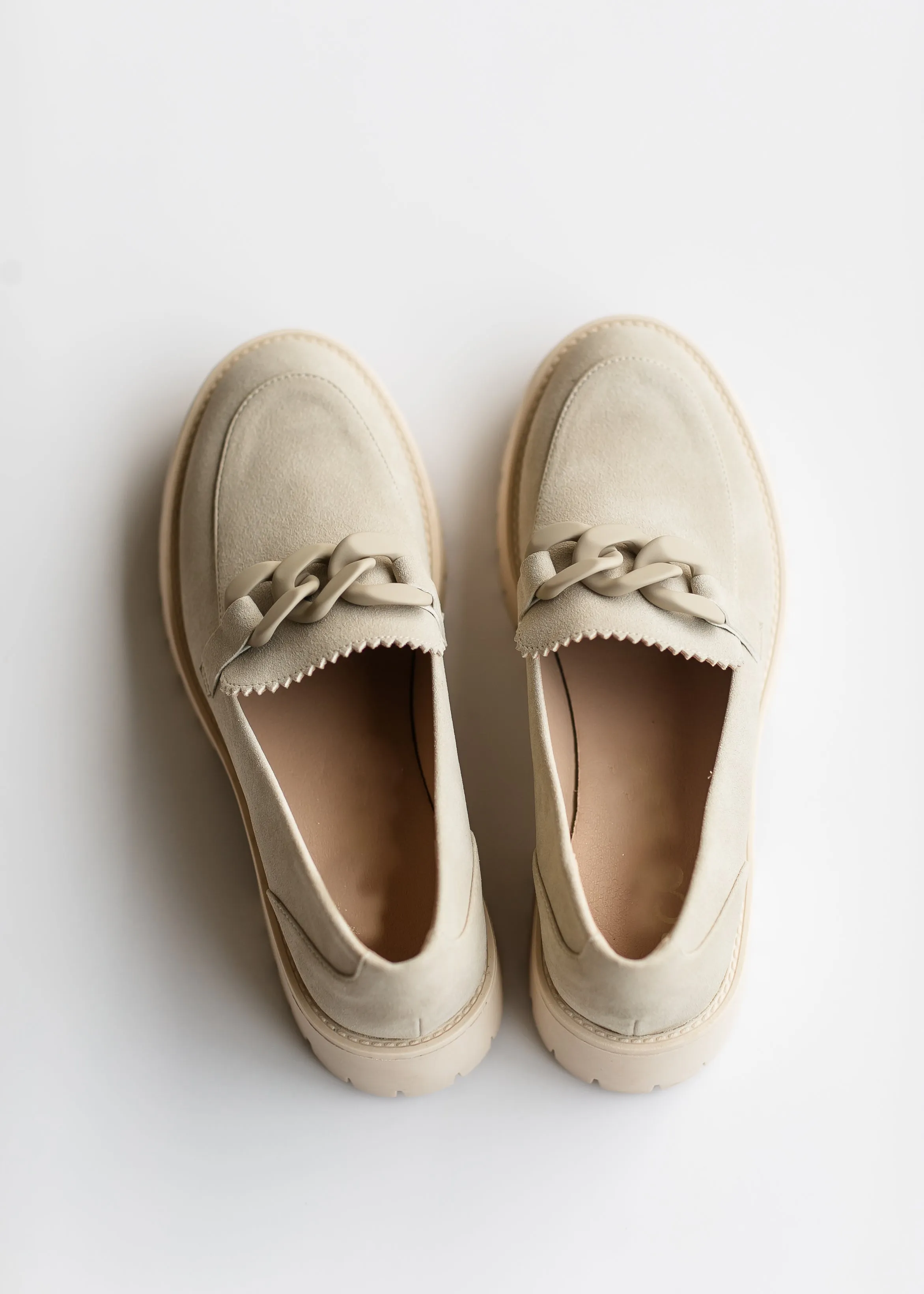 Matte Chain Detail Lug Sole Loafer - FINAL SALE