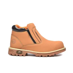 Men's Steel Toe Side Zip Boots - Slip Resistant | B129