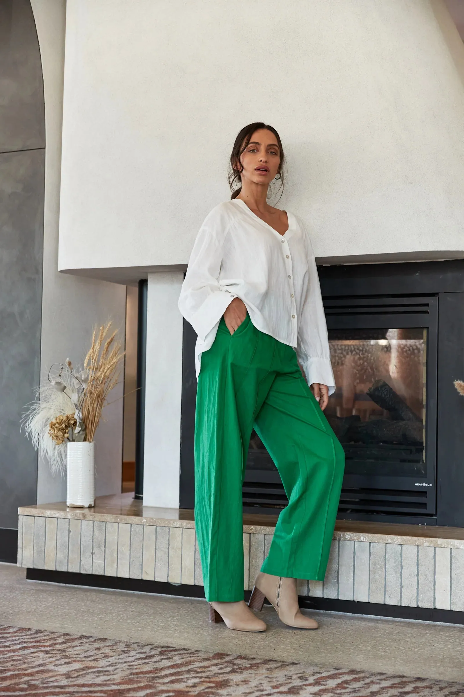 Panorama Blouse - Dove - ISLE OF MINE