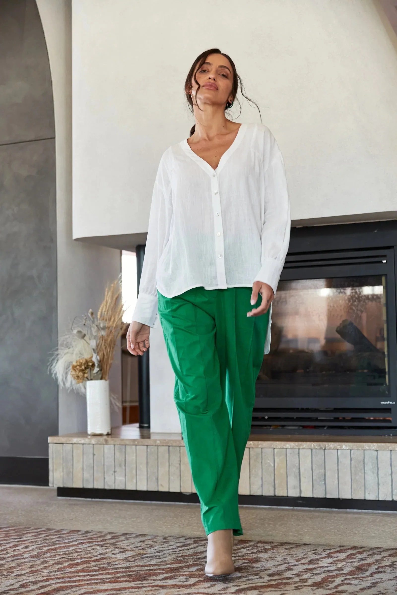Panorama Blouse - Dove - ISLE OF MINE