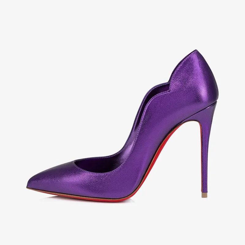 Refined Jacaranda purple Leather Pumps