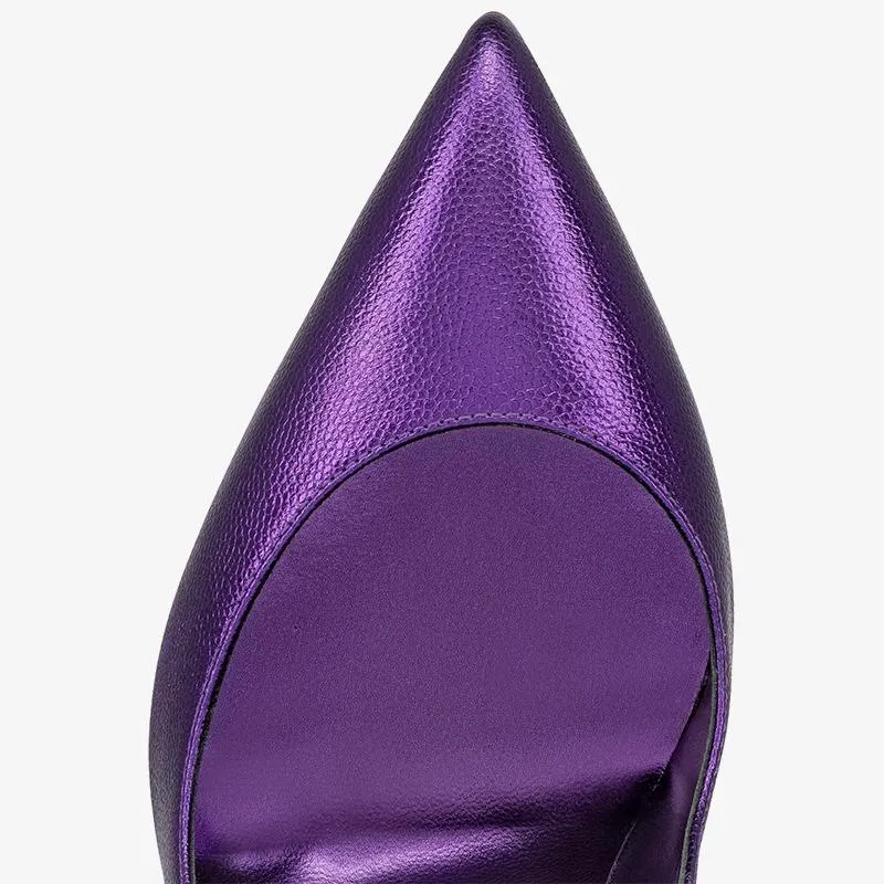 Refined Jacaranda purple Leather Pumps