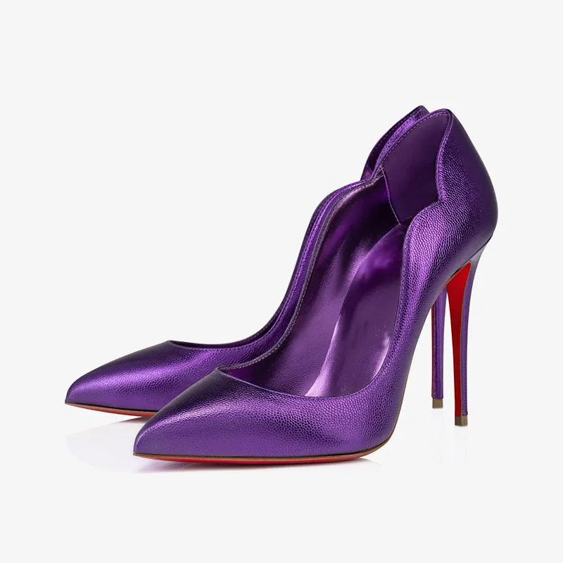 Refined Jacaranda purple Leather Pumps