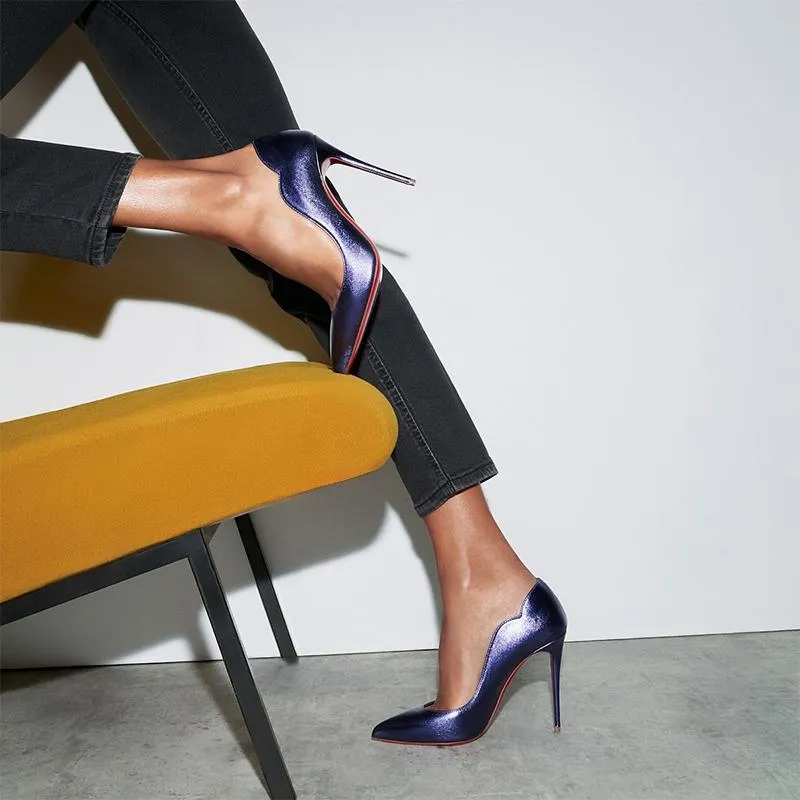 Refined Jacaranda purple Leather Pumps