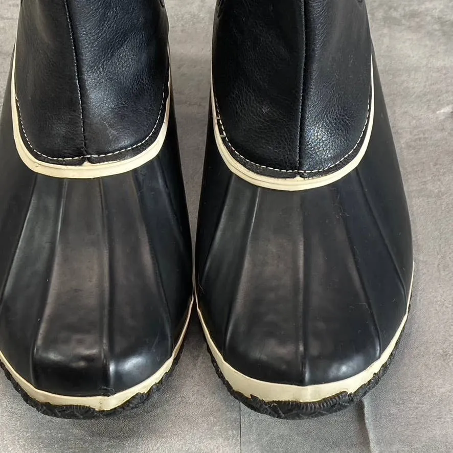 STYLE & CO Women's Black Smooth Heidie Cold-Weather Waterproof Slip-On Duck Boot