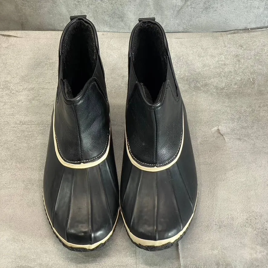 STYLE & CO Women's Black Smooth Heidie Cold-Weather Waterproof Slip-On Duck Boot