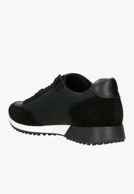 Wojas Black Leather Sneakers With Logo | 1008771